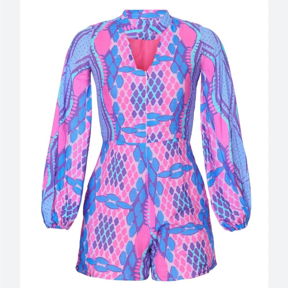 Kahindo Kisumu Romper colorful patterned women’s summer romper size M